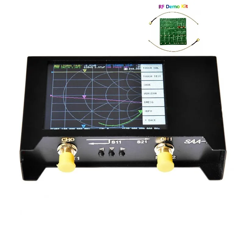 

NanoVNA V2/ SAA2 3G Version VNA HF VHF UHF UV Vector Network Analyzer Antenna Analyzer with EVA Storage Bag + RF Demo kit Board