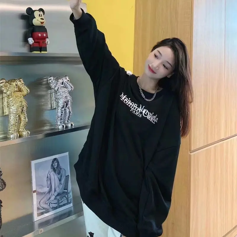 

Толстовка хлопковая для мужчин и женщин, с вышивкой и надписью