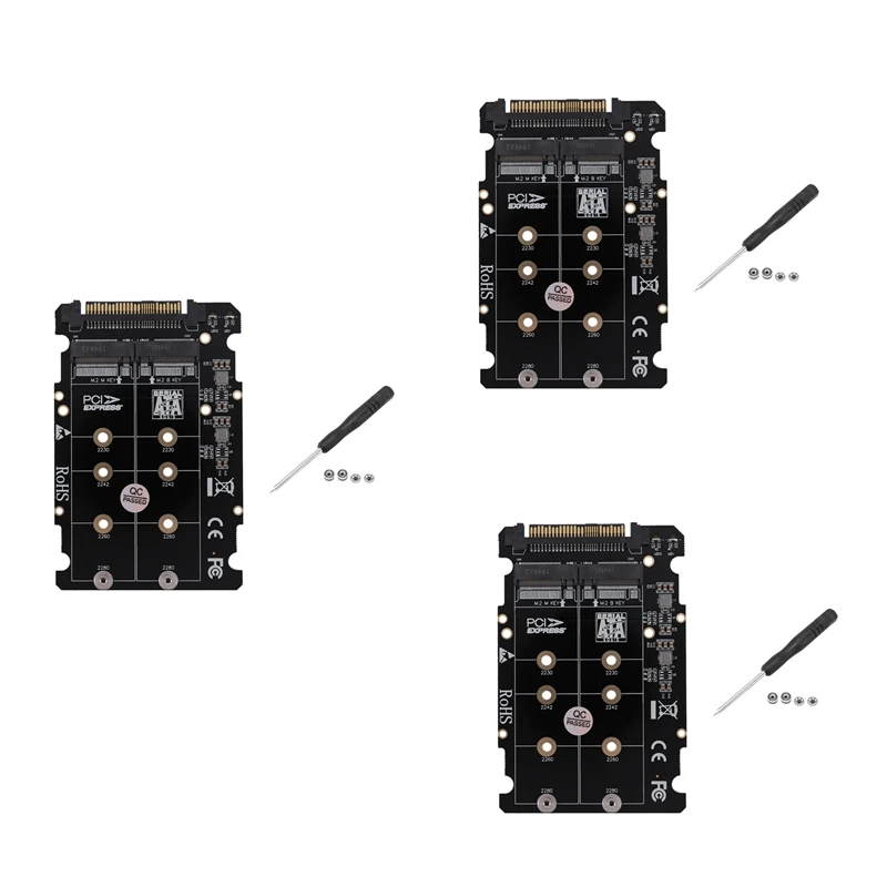 

Адаптер 3x M.2 Ssd в U.2 2 в 1 M.2 Nvme и Sata-Bus Ngff Ssd к PCI-E U.2 Sff-8639 адаптер Pcie M2 конвертер