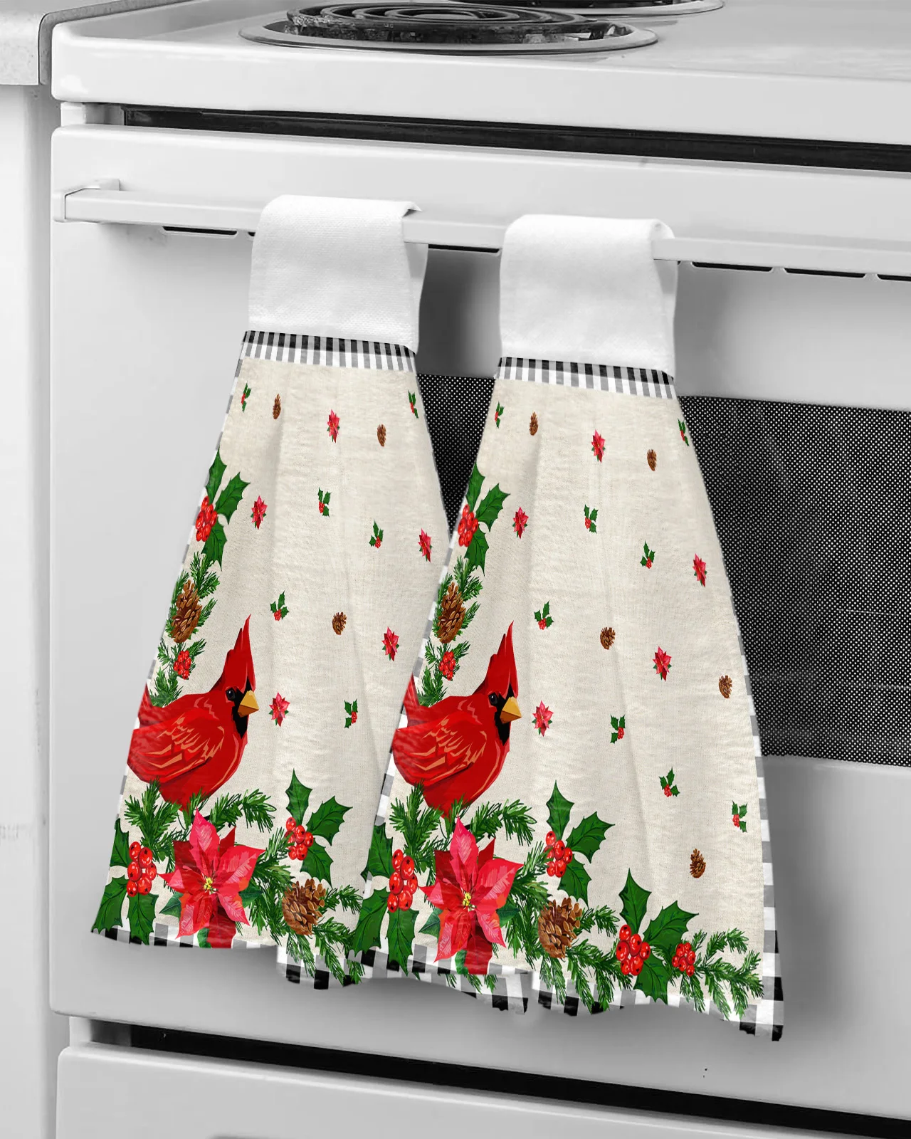 S Microfiber Hanging Cloth Quick Dry Cleaning Cloth Christmas Decor Kitchen Towel
