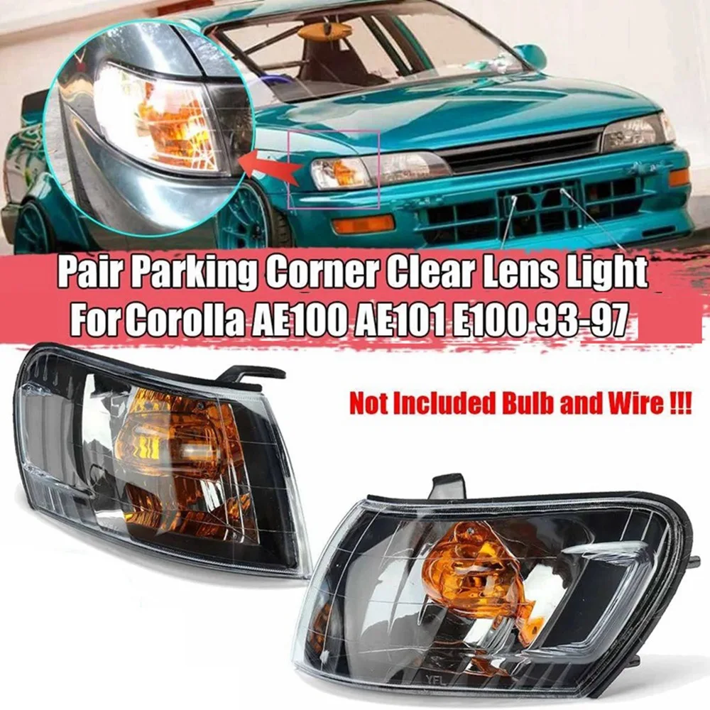 1 пара прозрачных парковочных углов для Toyota Corolla AE100 AE101 E100 1993-1997