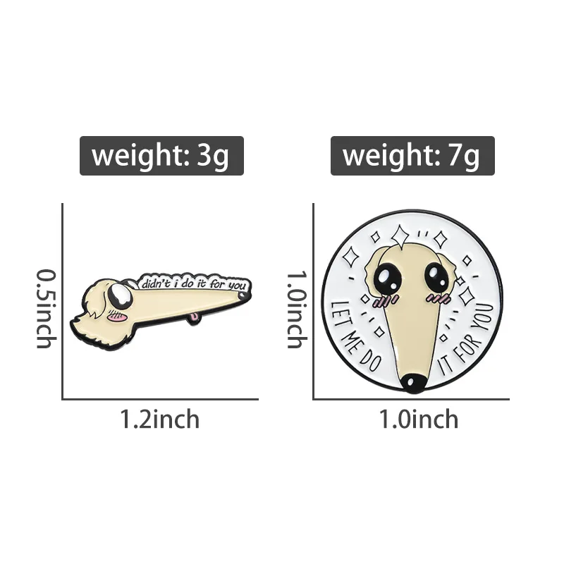 Эмалированные булавки с длинным носом и собакой на заказ позвольте мне сделать