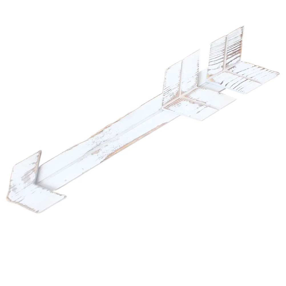 

White Retro Arrow Indicator Creative Personality Arrow Rustic Wood Arrow Sign Wall Decoration Hanging Ornament