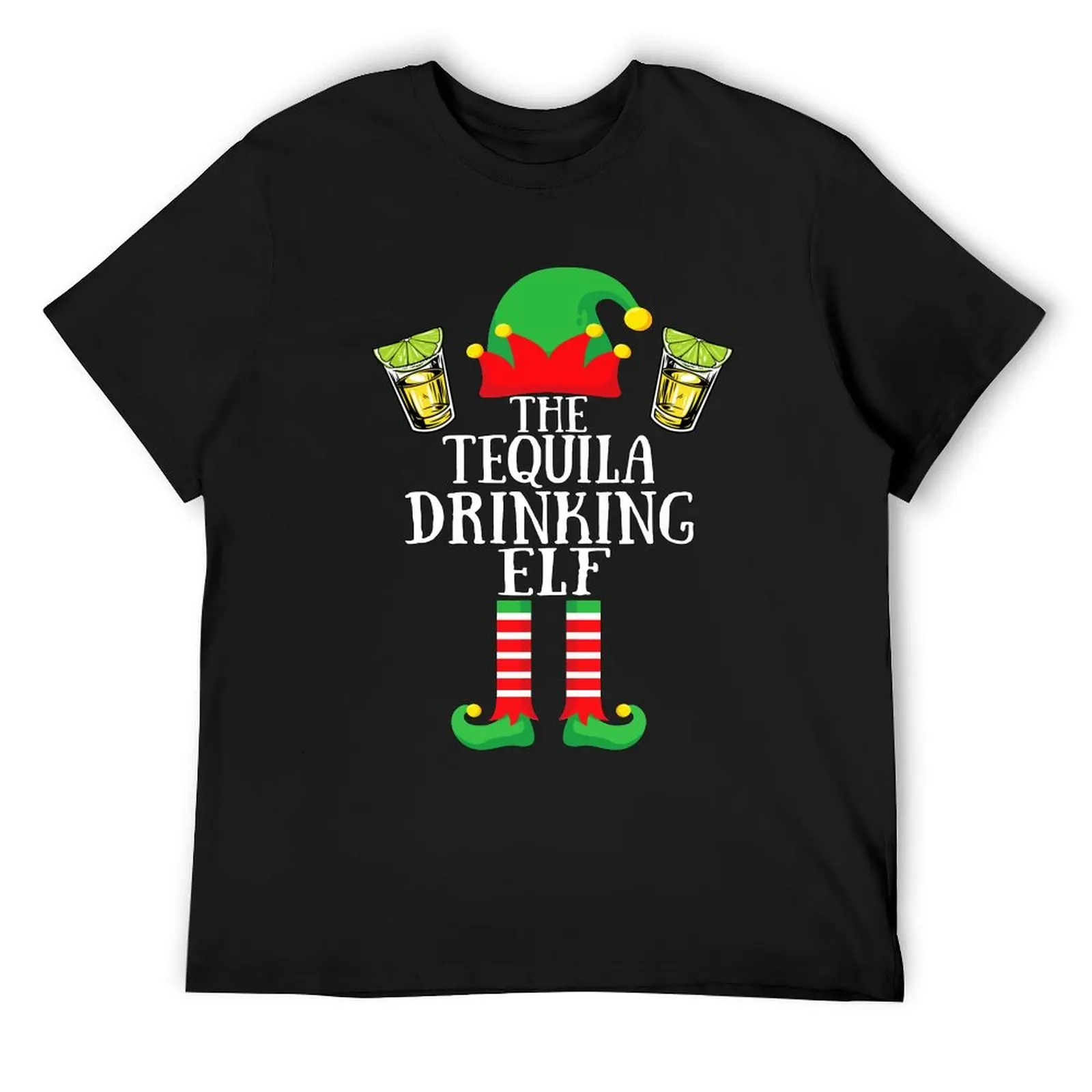 Рождественская пижамная футболка The Tequila Drinking ELF одинаковые семейные групповые