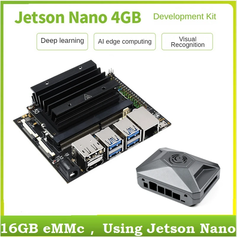 

Набор разработчиков для Jetson Nano 4 Гб, макетная плата с искусственным интеллектом, алюминиевый чехол для программирования и обучения