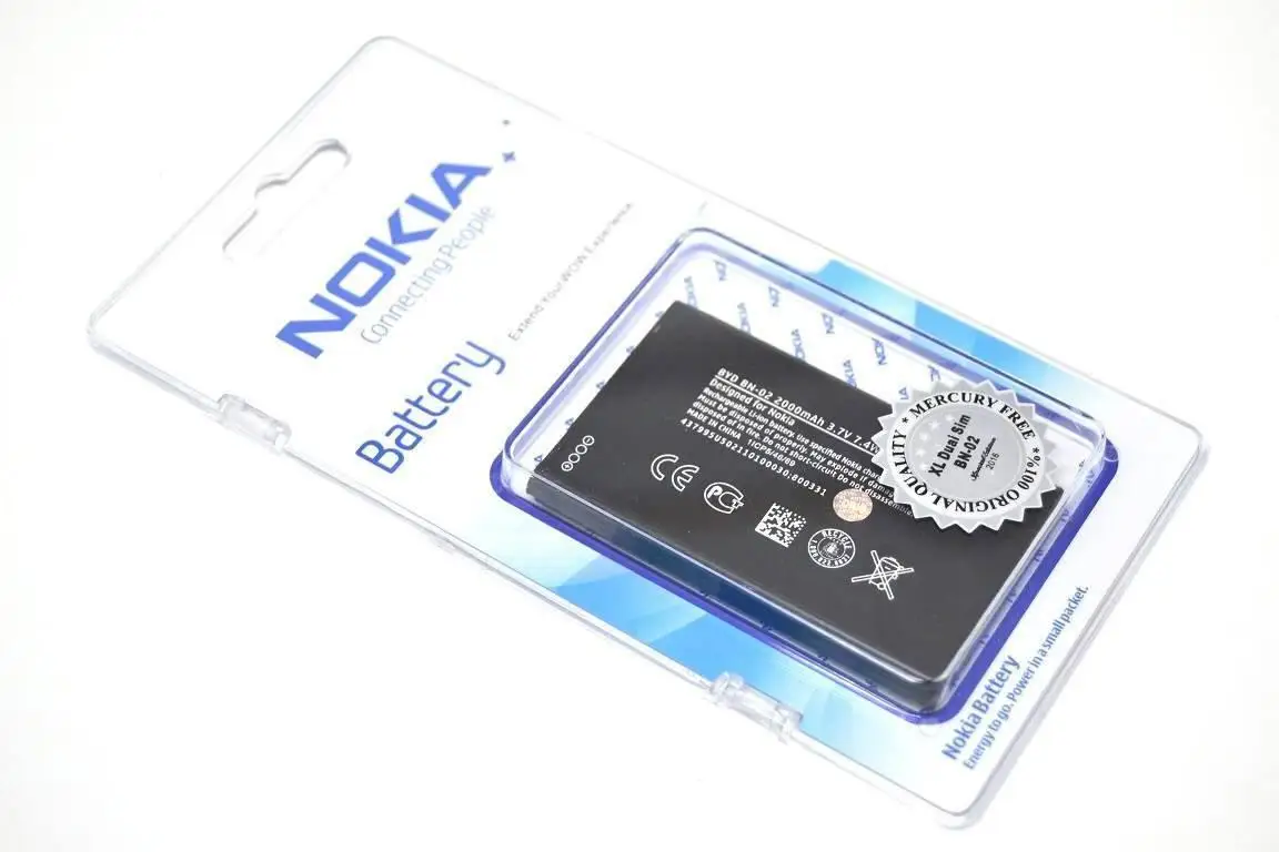 Аккумулятор BN-02 для смартфона Nokia XL Dual SIM, замена, перезаряжаемый контроллер