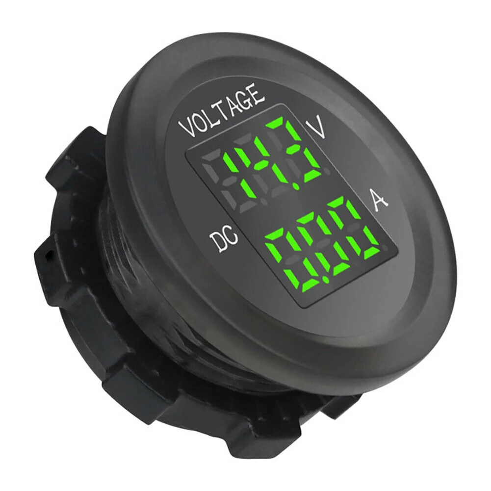 

LED Digital Display Universally Voltage Measurement Current Voltmeter LED Digital 1pcs 3.7*3.7*3.2cm Black New