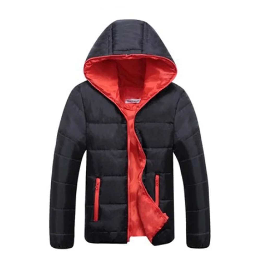 2022 New Autumn Winter Men's Cotton Coat Trend Fashion Candy Color Thickening Loose Casual Zipper Hooded Cotton Coat Men