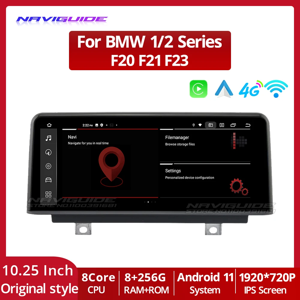 

Автомобильный мультимедийный экран IDE 10,25 Android для BMW F20 F21 2012-2016 GPS Navi WIFI 4G SIM BT Carplay радиоплеер