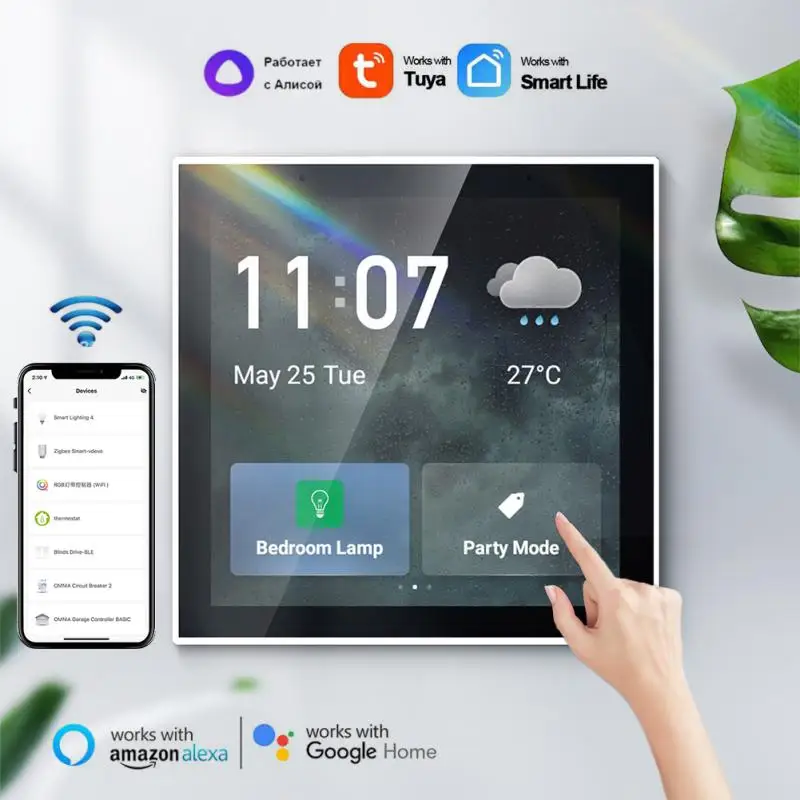 

Умный выключатель Tuya Home, многофункциональная Панель управления сенсорным экраном, 4 дюйма, центральное управление для интеллектуальных сце...