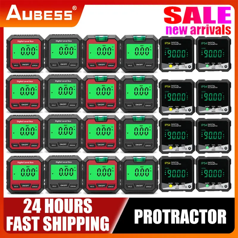 

Aubess New Angle Protractor 360 Degree Mini Electronic Digital Level Protractor Inclinometer Angle Finder Gauge Measurement Box