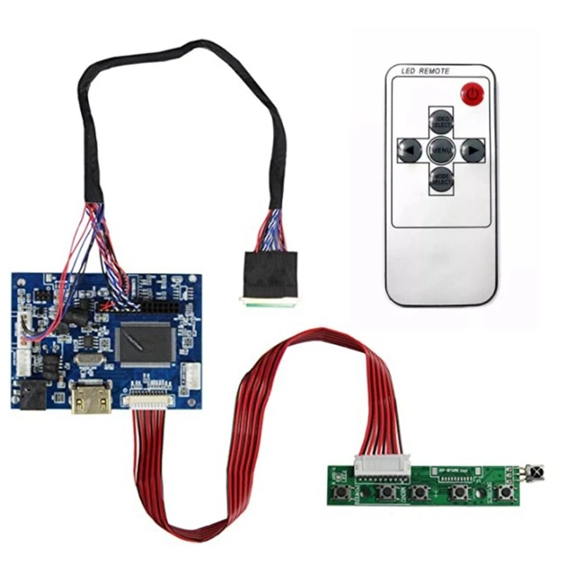 

Плата управления ЖК-дисплеем HDMI + AV для 15,6 дюймового B156XW02 LP156WH2 1366X768 с пультом дистанционного управления, 40-контактный сигнальный кабель клав...