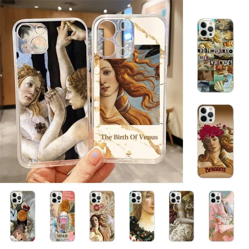 

Art Painting Birth Of Venus Phone Case For Iphone 7 8 Plus X Xr Xs 11 12 13 Se2020 Mini Mobile Iphones 14 Pro Max Case