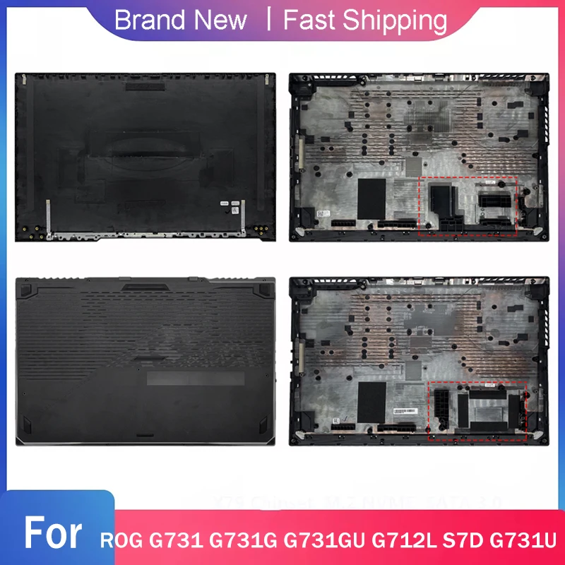 95% новый нижний чехол для ноутбука ASUS ROG G731 G731G G731GU G712L S7D G731U задняя верхняя крышка с