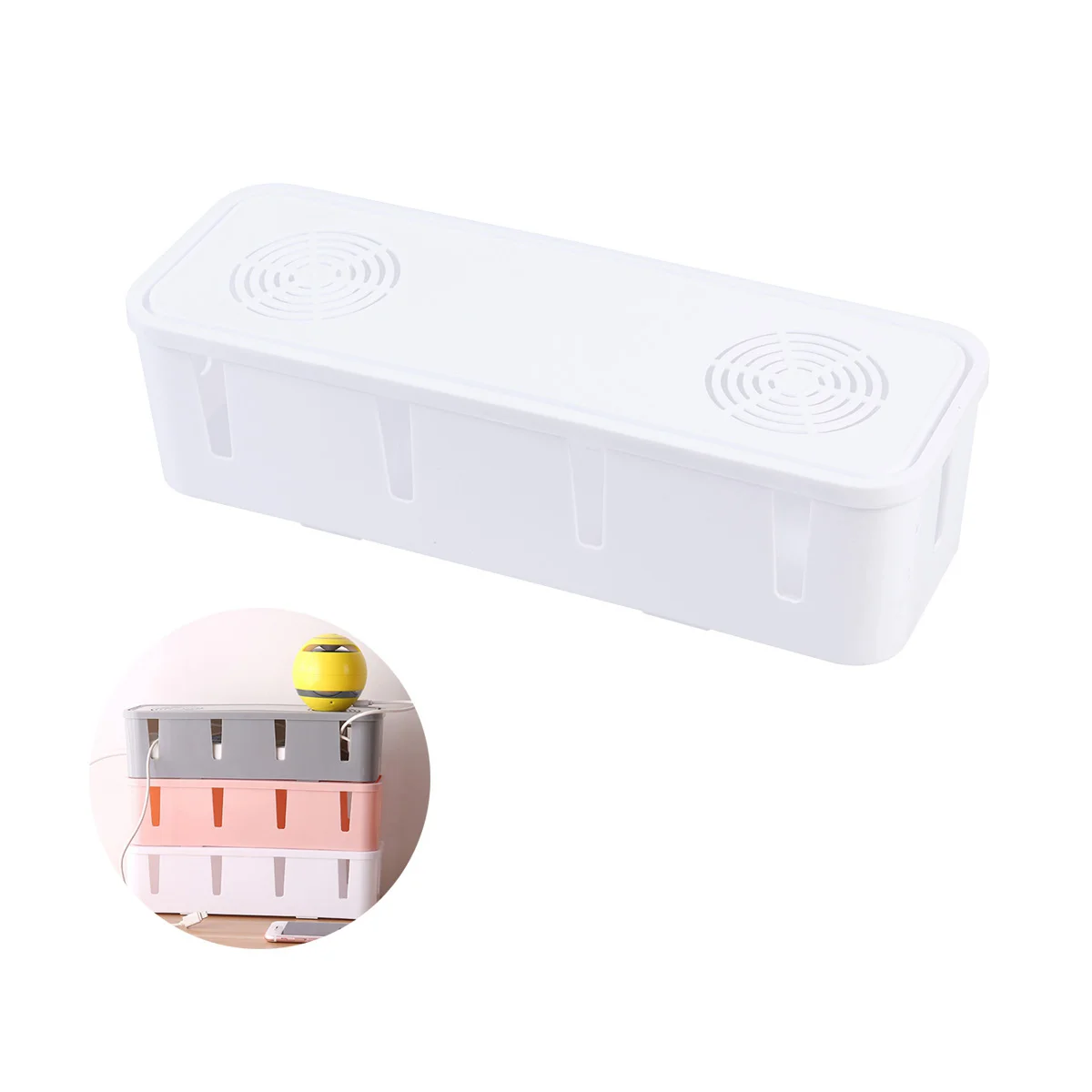

2 Pcs The Wire Organizer Arranging Case Storage Box Cable Management Holder Winder