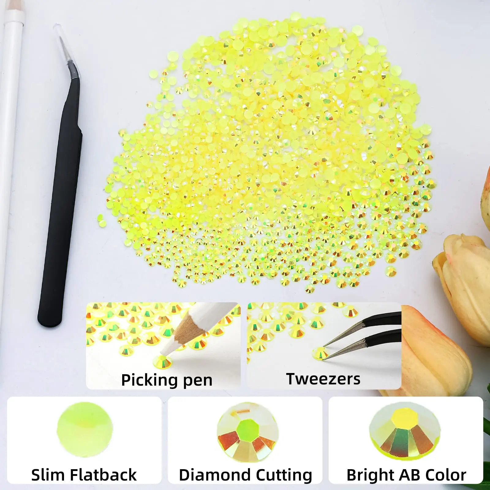 Желтый оранжевый серия 2-5 мм оптовая продажа искусственная смола для украшения