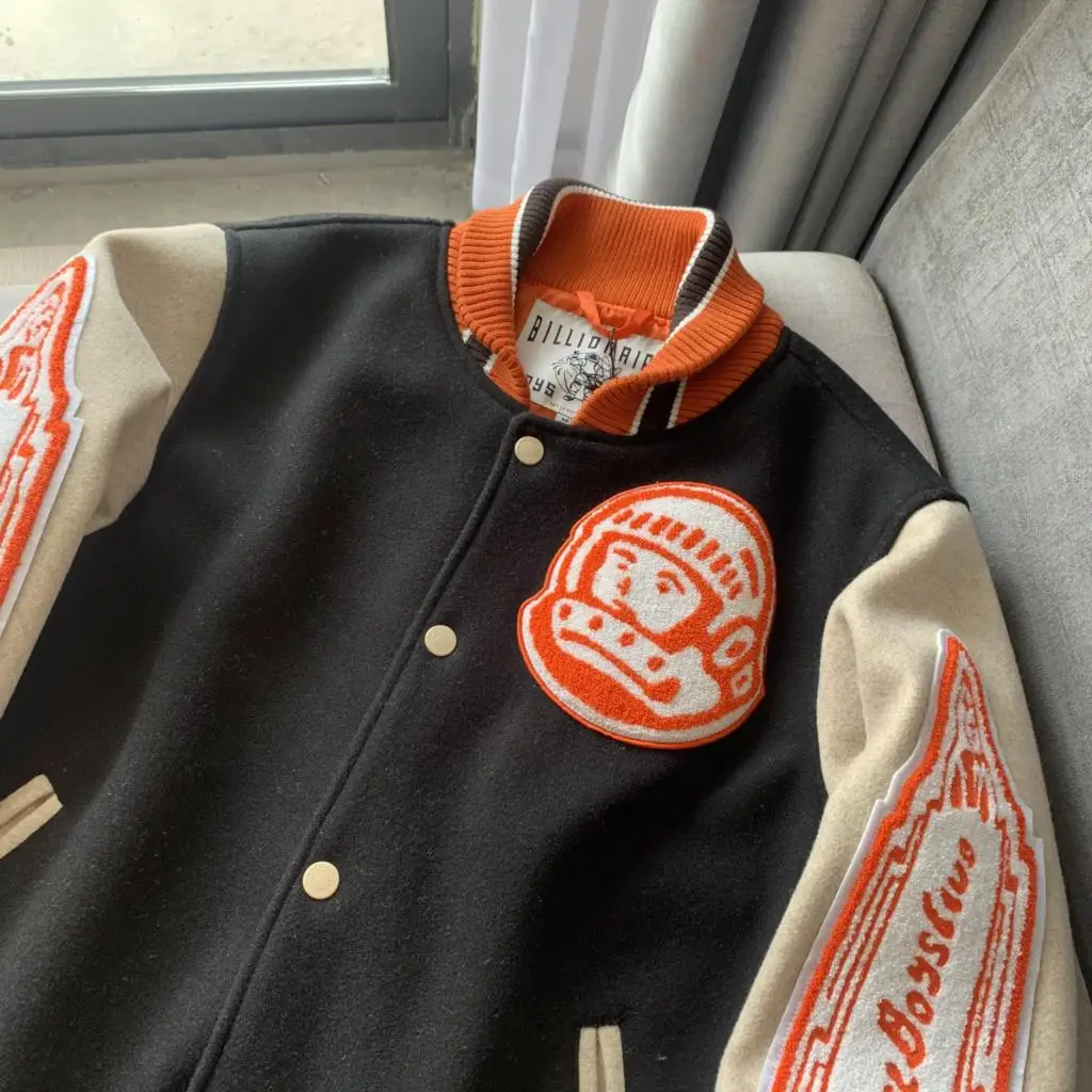 2021 New BBC KENIJIMA Black Astronaut Retro Sports Wool Cotton Jacket Jacket Baseball Uniform