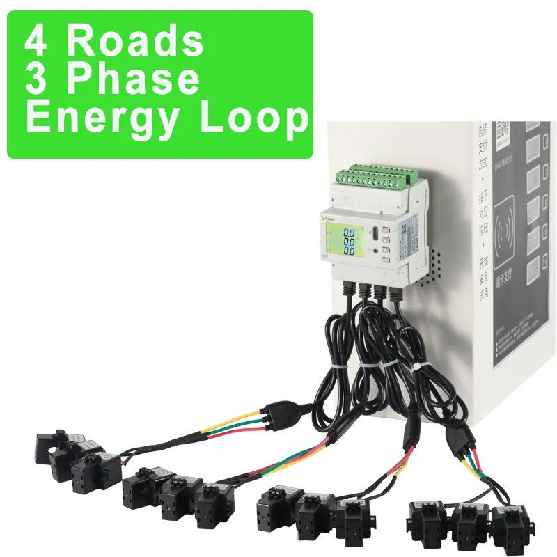

Acrel Multi Channels Wireless Energy Meter IoT Power Meter With Split Core CTs RS485 Modbus ADW210-D16-4S