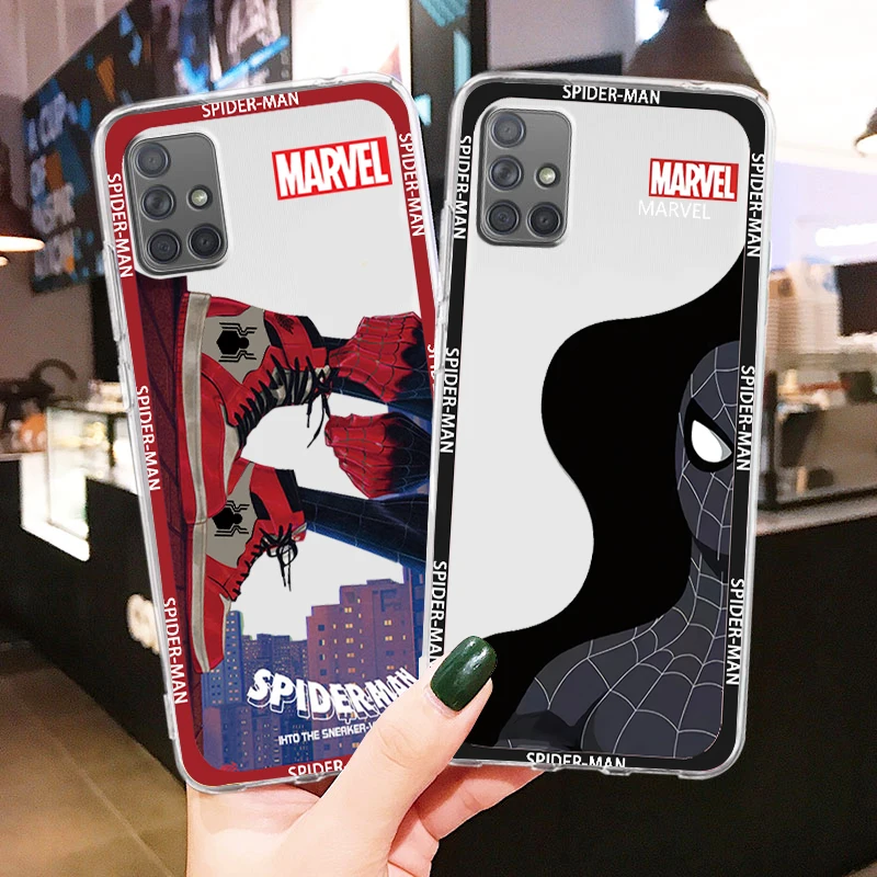 

Marvel Venom Suit spiderman For Samsung A81 A72 A71 A53 A52 A51 A42 A32 A23 A22 A21S A13 A12 A03 A02 Transparent Phone Case