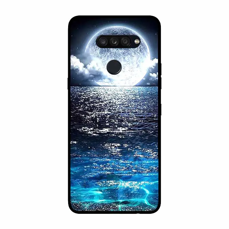 Для LG K50S чехол 6 5 &quotПопулярные рисунки черная силиконовая Мягкая задняя крышка