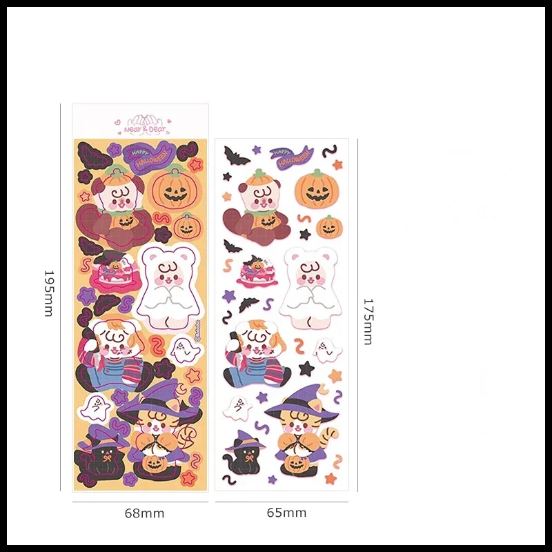 

Наклейка в американском стиле, Рождественская серия для Хэллоуина, наклейка, милый мультяшный кролик, щенок, наклейка для творчества, декоративный журнал для скрапбукинга