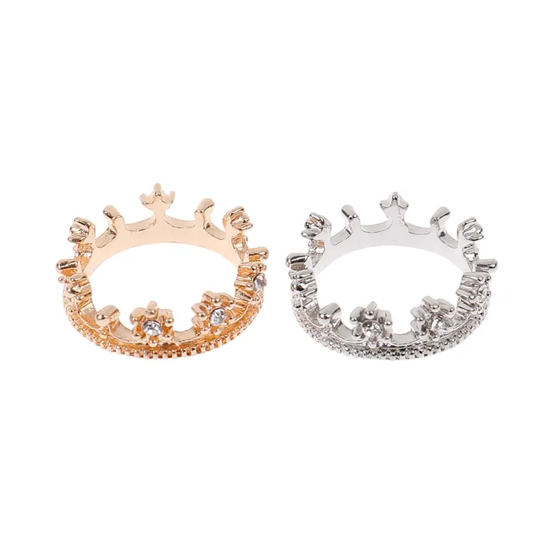 

1:12 Dollhouse Miniature Mini Metal Crown Princess Headwear Model Dolls Accessories Kids Pretend Toys