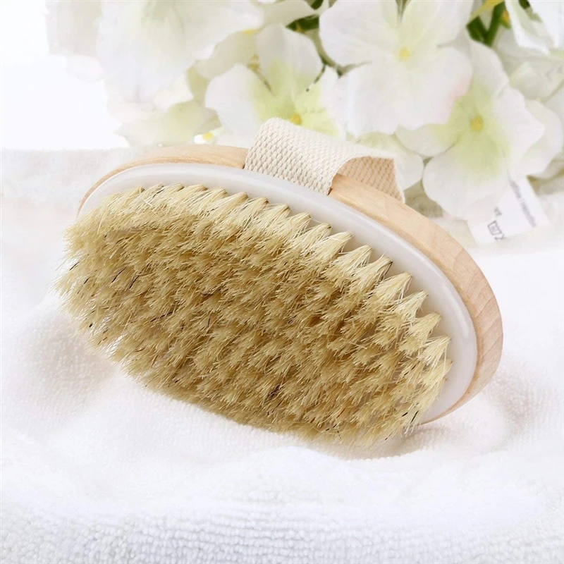 

Hot Dry Skin Body Brush Soft Natural Bristle Shower Brushes Wooden Bath Shower Bristle Brush SPA Body Brushes Without Handle