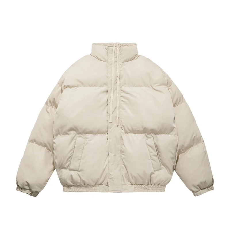 Rainbowtouches Fashion Winter Down Jacket Men Parkas Thick Warm Streetwear Coat Mens Lacing Stand Collar Solid Color Men Outwear