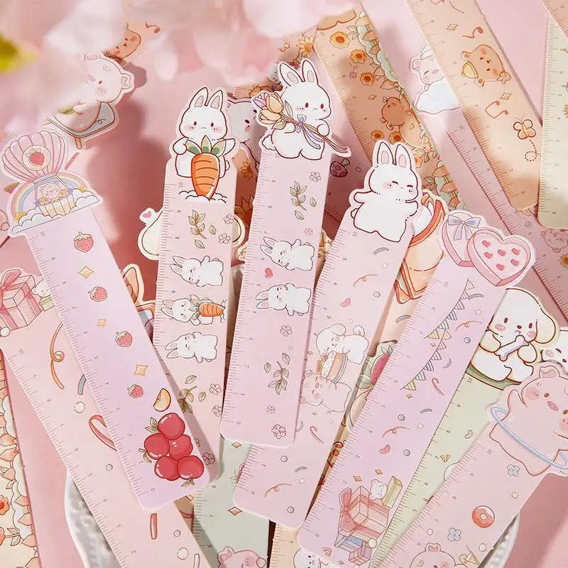 

30 Sheets/pack Kawaii Paper Bookmark Tuanzi Sauce Series Cute Cartoon Animal Gift Message Card with Ruler Function Stationery