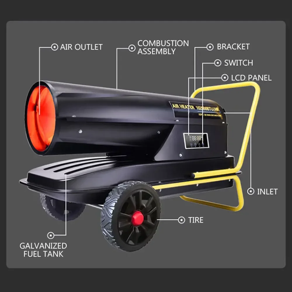 Мощный нагреватель Hgh мощностью 30 кВт промышленный топлива размноженная