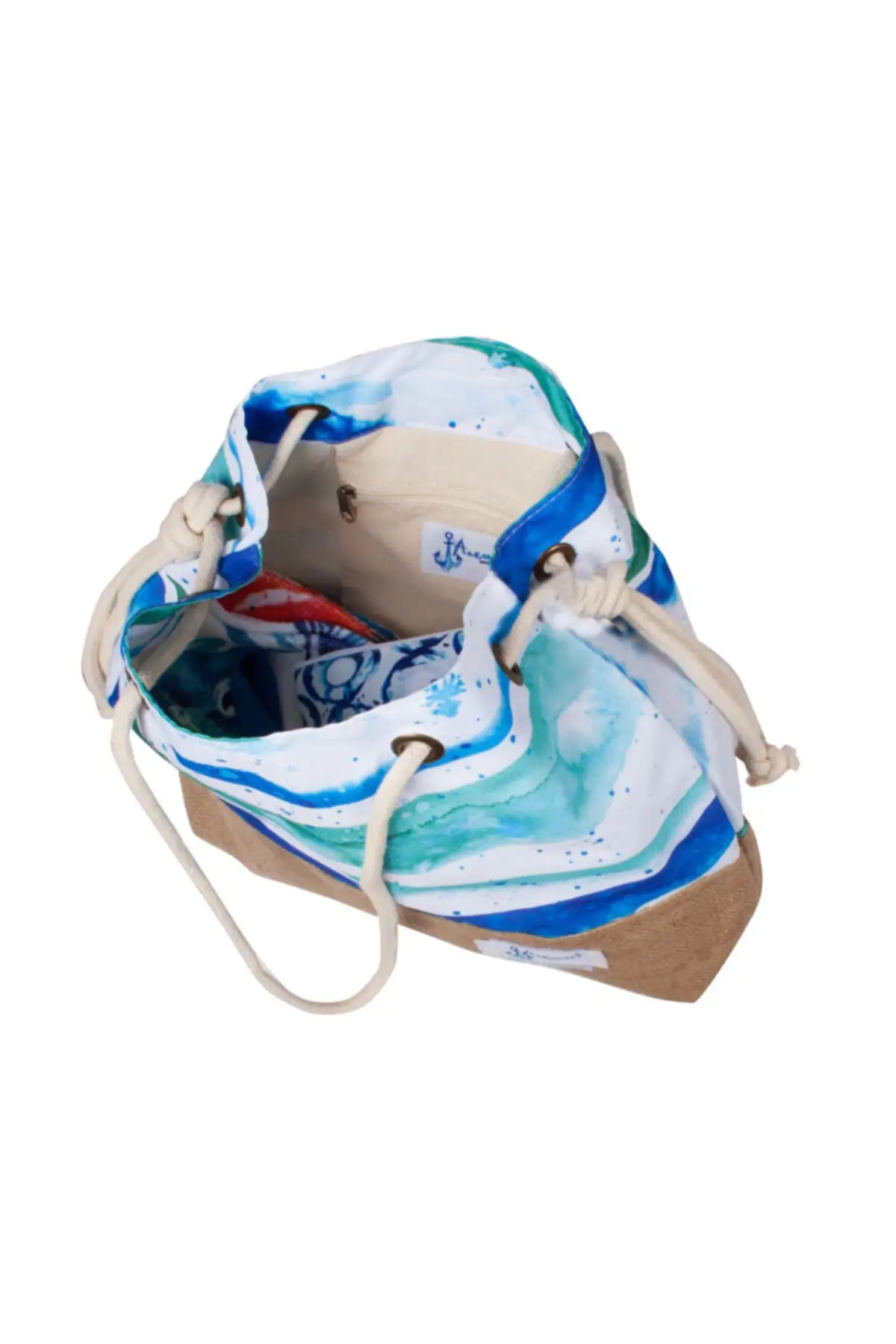 Wave Jute Beach Bag Solid Color Wild Casual Hot Summer From Shoulder Picnic Bag Good Quality Useful High Capacity Trend Fashion Home