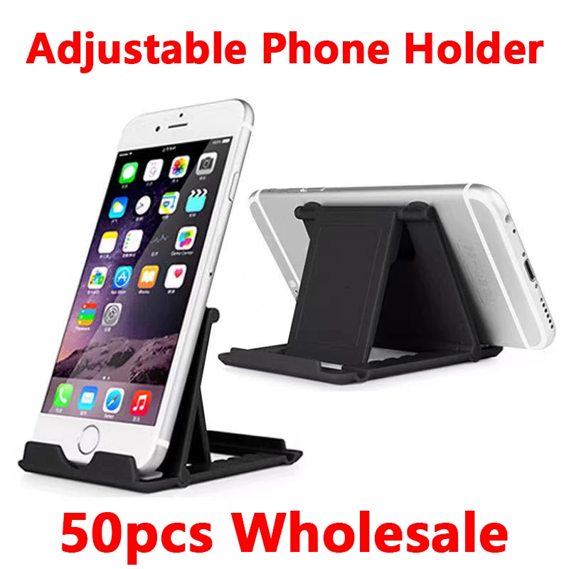 

50pcs Universal Phone Holder Desk Stand For iPhone XMax Huawei P30 Plastic Foldable Desk Smartphone iPad Tablet Holder Wholesale