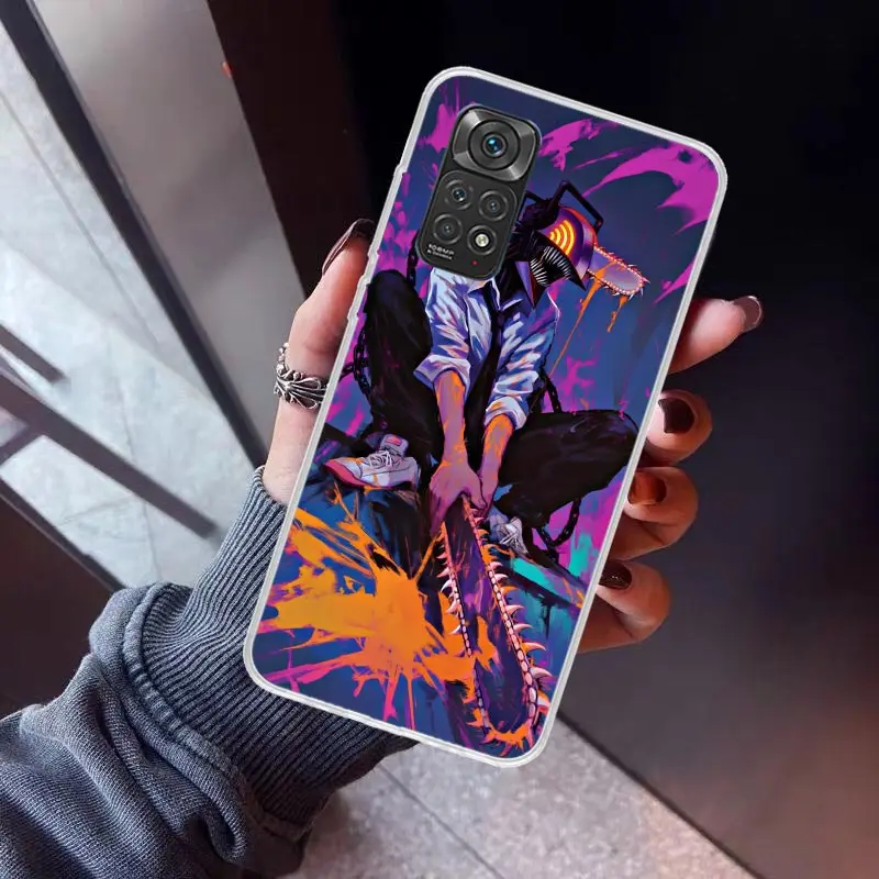 Чехол для телефона C-Chainsaw Mans Denji Xiaomi Redmi Note 10 11 12 13 14 Pro Plus 11S 12S 11T 11E 10S Note14 мягкая