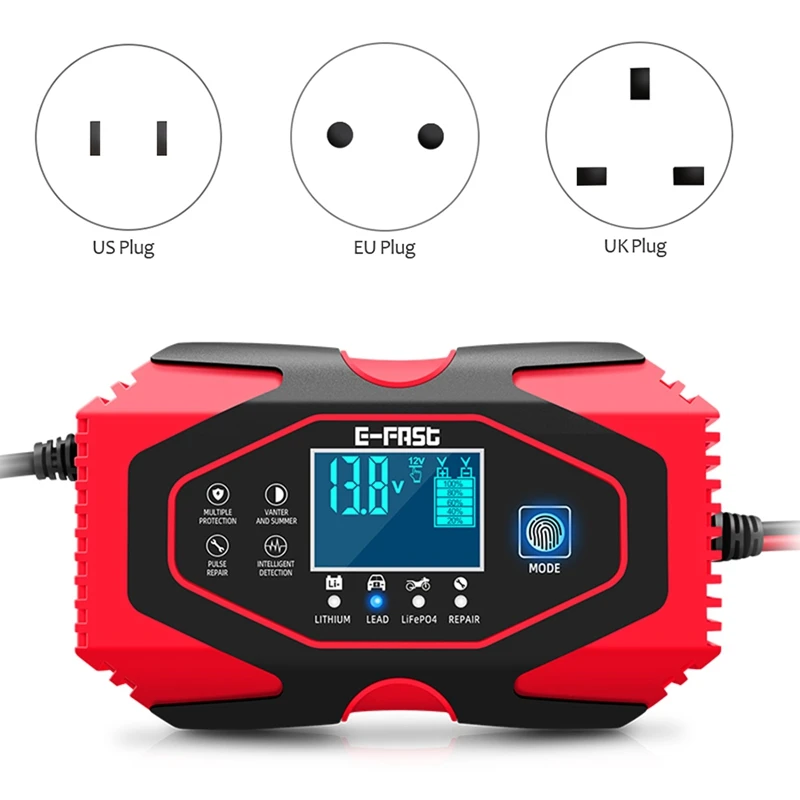 

Almighty Car Battery Charger, 12V/24V Lead-Acid And Lithium Batteries Charger, Smart 7-Stages Trickle Chargers