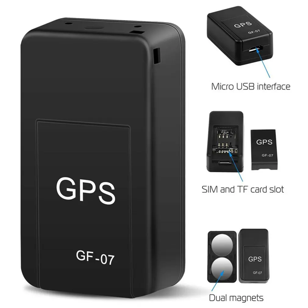 

Mini GF-07 Magnetic Car Tracker GPS Positioner Real Time Tracking Magnet Adsorption Locator SIM Inserts Message Pets Anti-lost