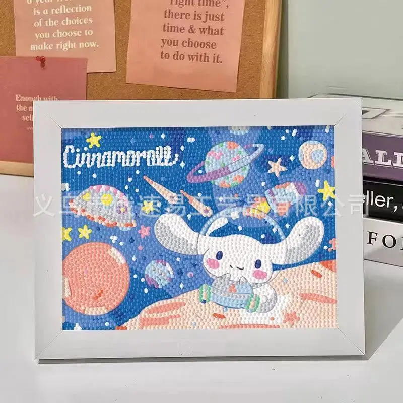 Sanrio Cinnamoroll DIY алмазная живопись с рамкой набор ручной работы аксессуары украшения аниме мультфильм кавайная детская игрушка Подарки