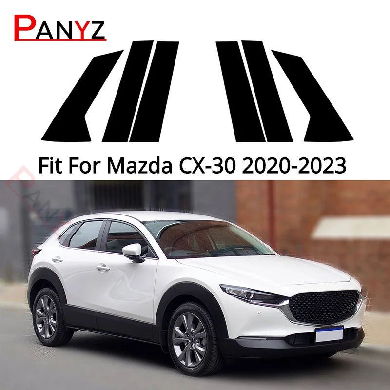 

Car Pillar Posts for Mazda CX-30 2020 2021 2022 2023 Door Window Trim BC Column Stickers Auto Styling Glossy Piano Black 6PCS