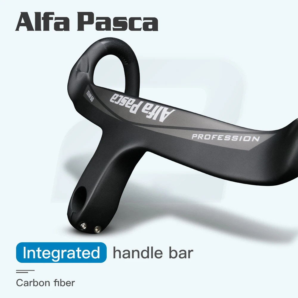 Alfa Pasca Carbon Handlebar Integrated Road Bike Handlebars UD Matte 28.6 Racing Bicycle Handle Bar 40/42/44cm Cycling Drop Bars