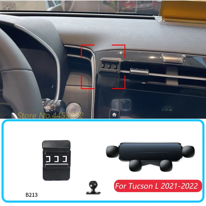 

Для Hyundai Tucson NX4 2021-2022 гравитационный автомобильный держатель для телефона, горизонтальное GPS-крепление с базовым стабильным кронштейном с автоматической блокировкой, аксессуары