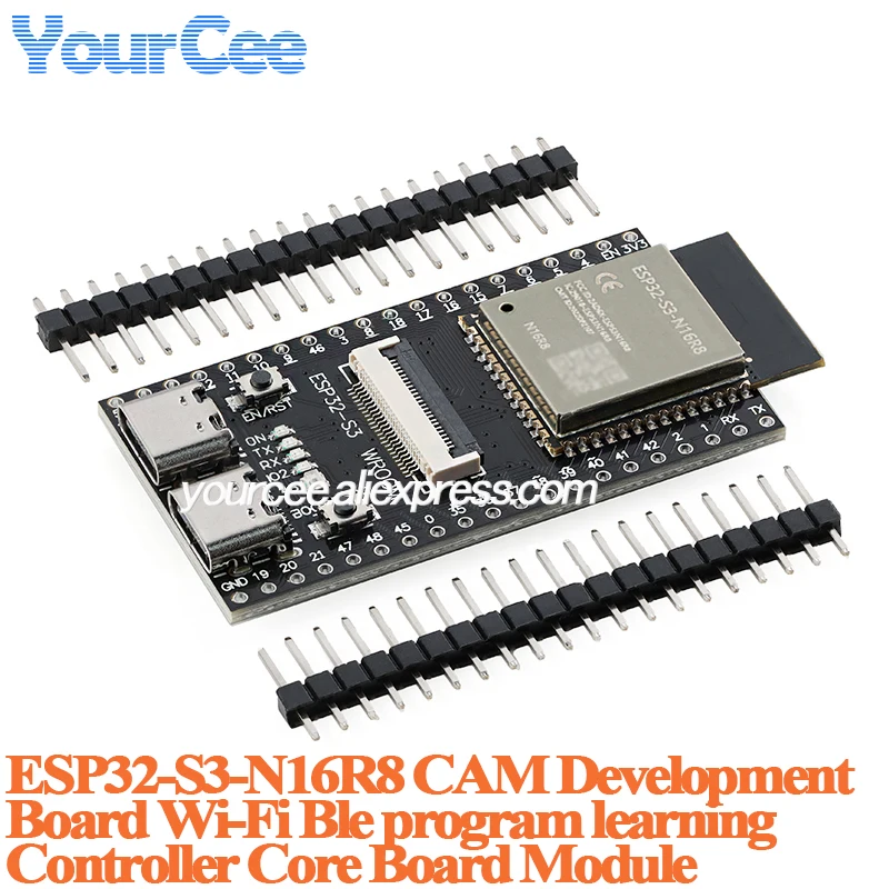 Фото ESP32S3 ESP32-S3 WROOM N16R8 Основная плата разработки CAM OV2640/5640/OV3660 Камера Беспроводной Wi-Fi + модуль Ble №2