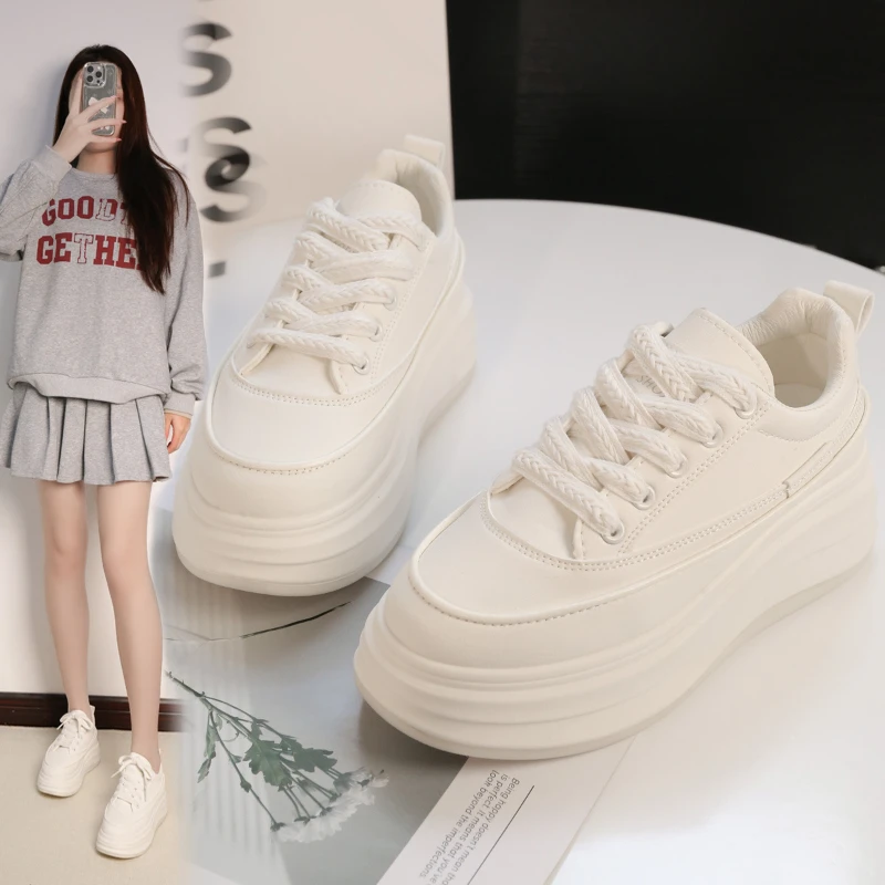 Женская обувь весна 2024 новые маленькие белые туфли уличные для студенток