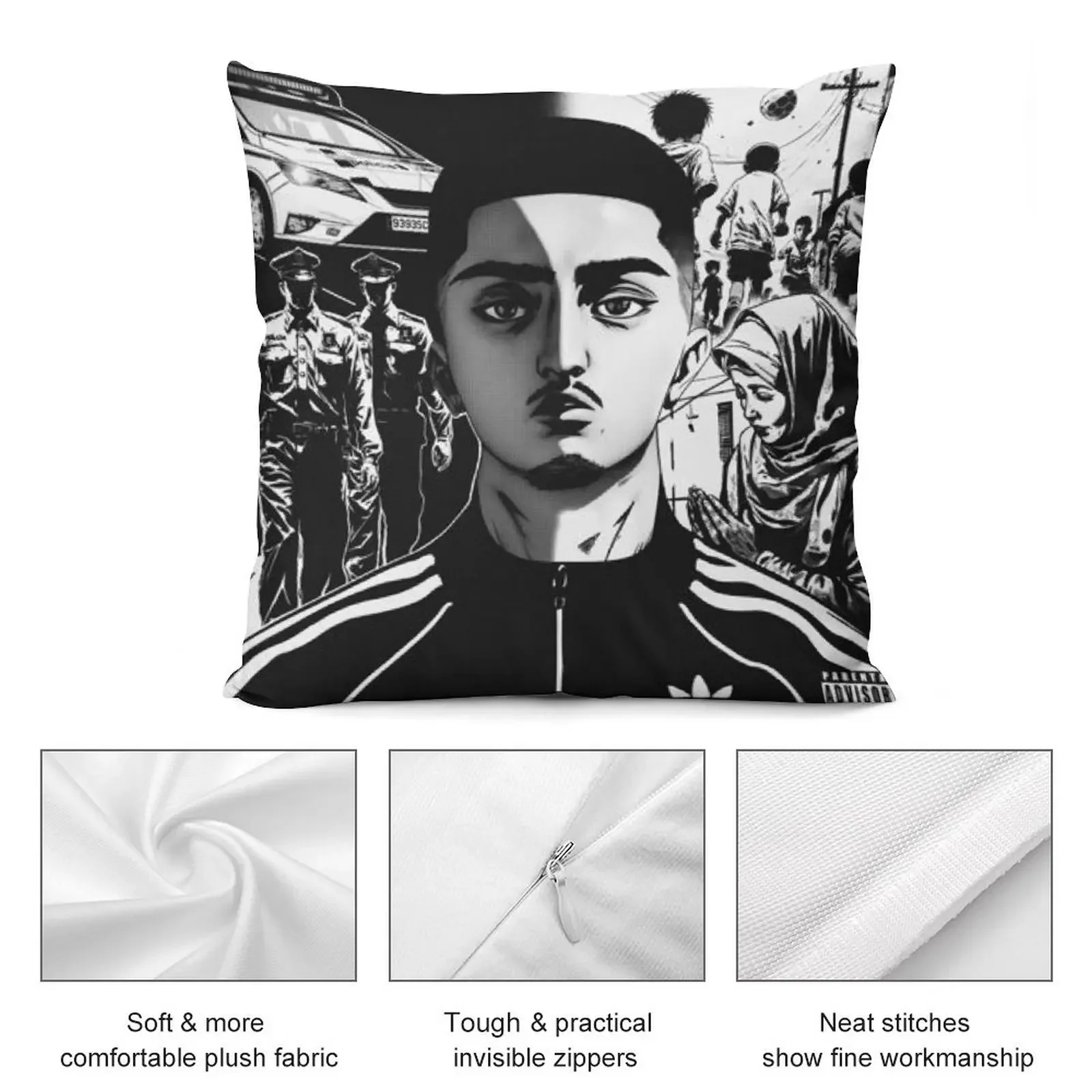 Фиолетовая декоративная подушка MDLR на заказ чехол для фото подушки декоративный