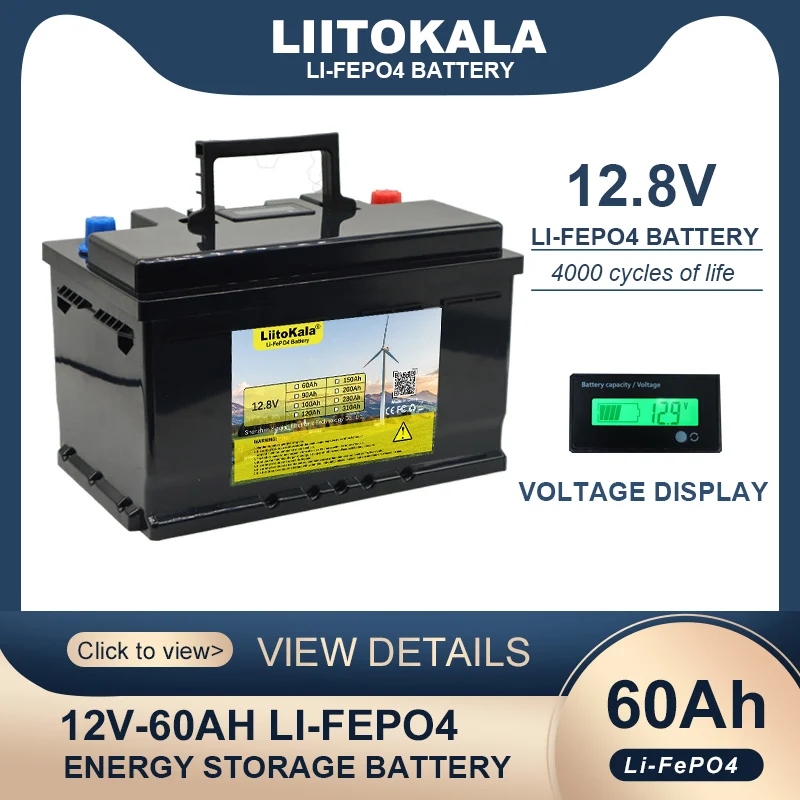 LiitoKala 12.8V 310ah 280ah 120AH LiFePO4 Battery 12V Lithium Iron Phosphate Batteries Cycles Touring car Solar Wind Tax Free images - 6