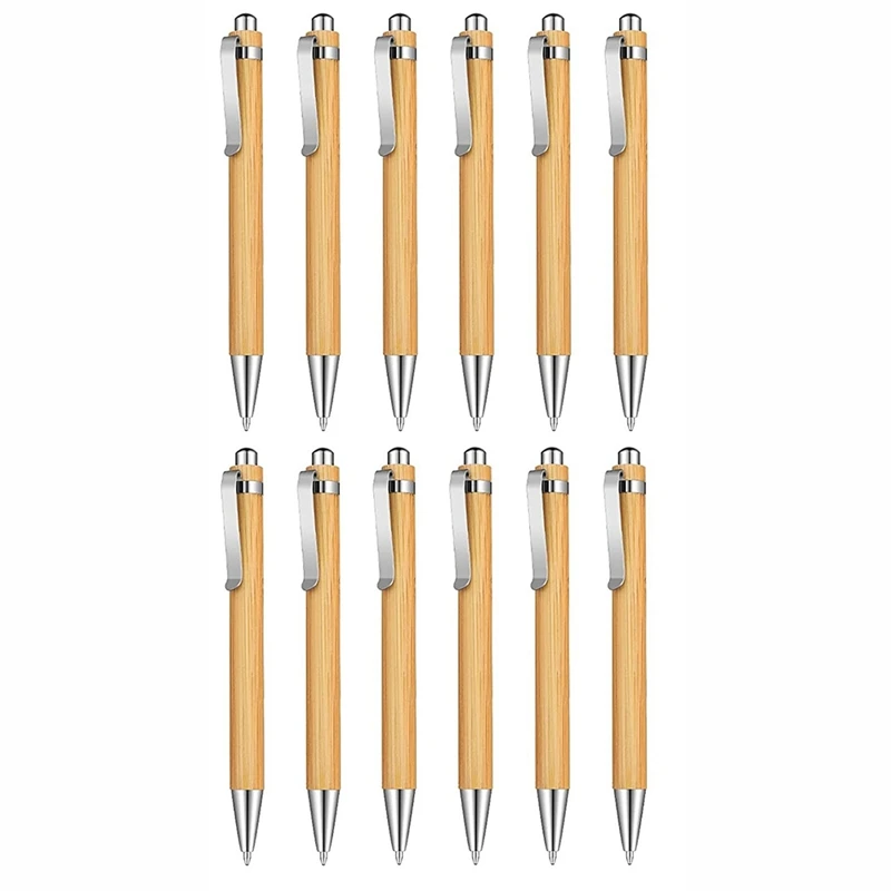 

Bamboo Retractable Ballpoint Pen Black Ink 1 mm Office Products Pens Bamboo Ballpoint Pen Wood Ballpoint Pens