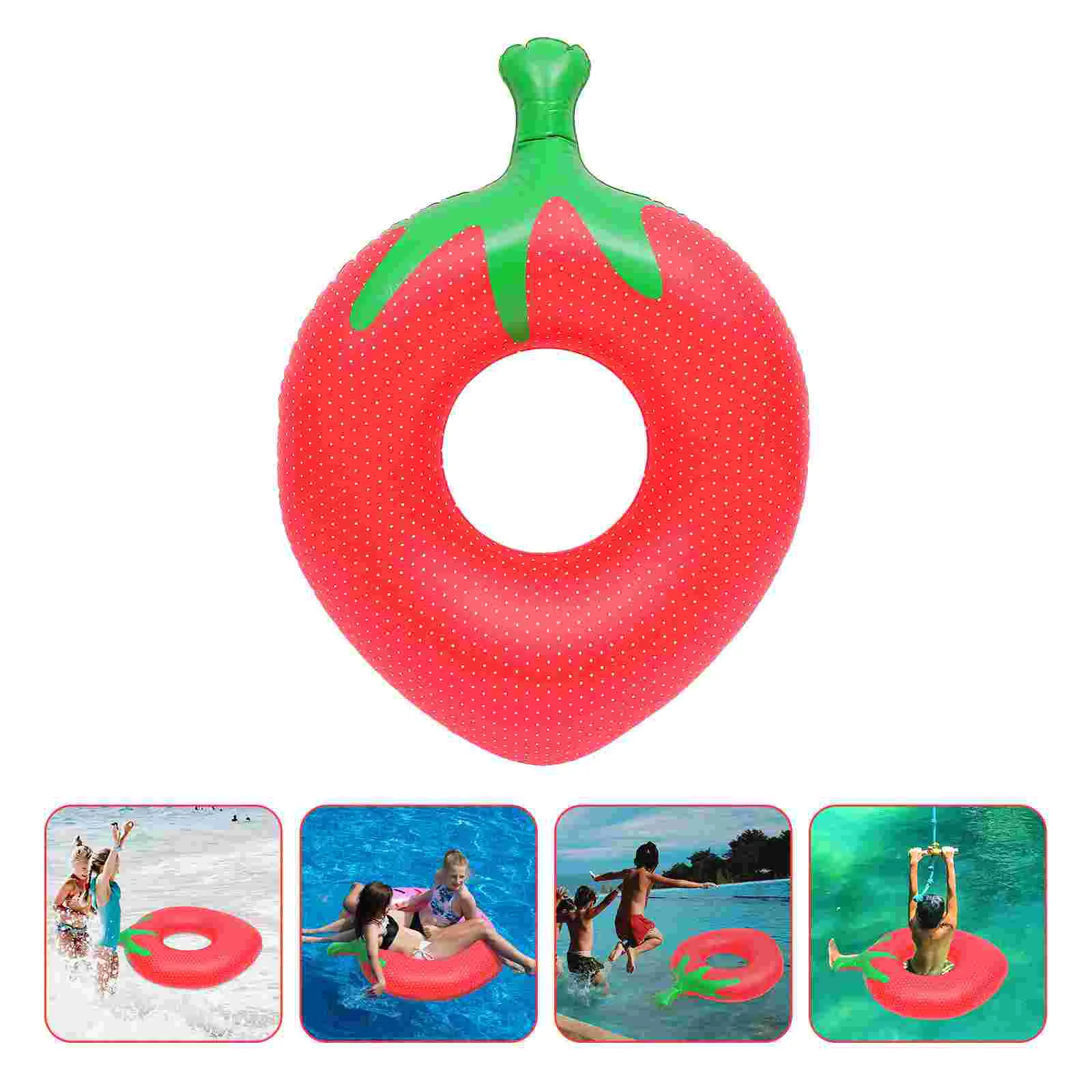 

Детское надувное кольцо для плавания с клубничным дизайном