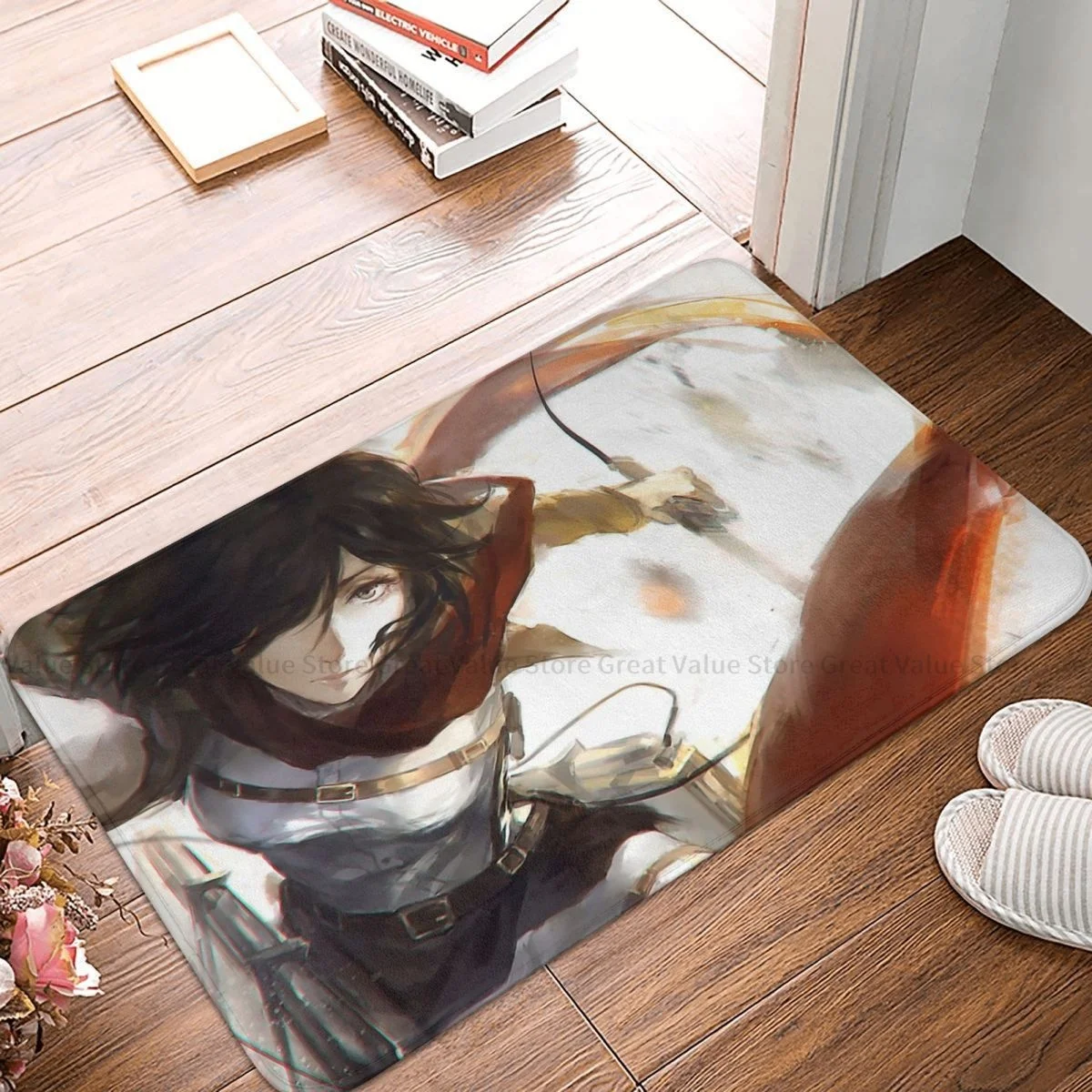 

Нескользящий коврик из аниме «атака на Титанов», Придверный коврик для кухни и гостиной, Молитвенный Ковер, домашний современный декор