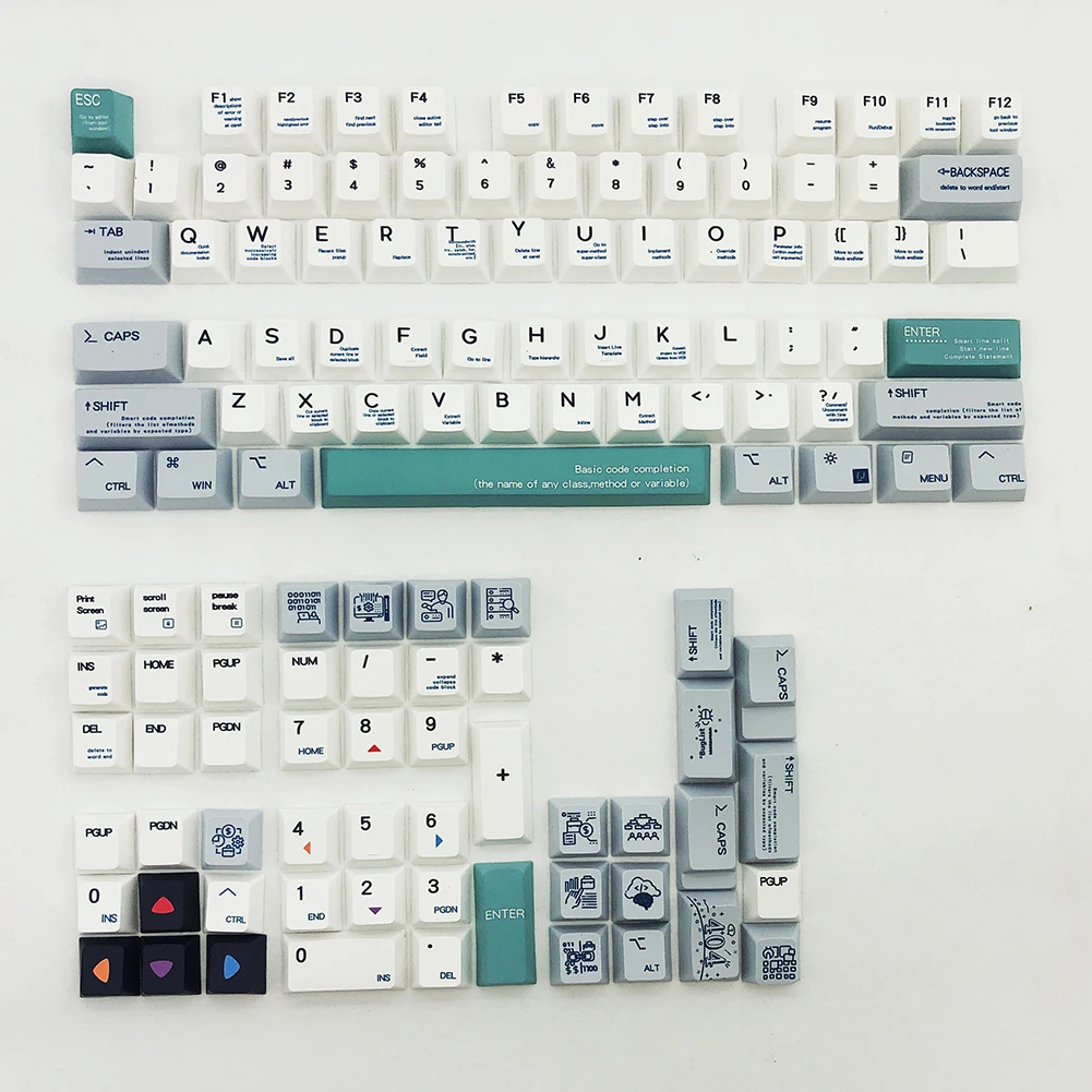 

127 клавиш PBT Keycap XDA Profile DYE-SUB, английские японские персонализированные колпачки для клавиш Cherry MX Switch, игровая механическая клавиатура