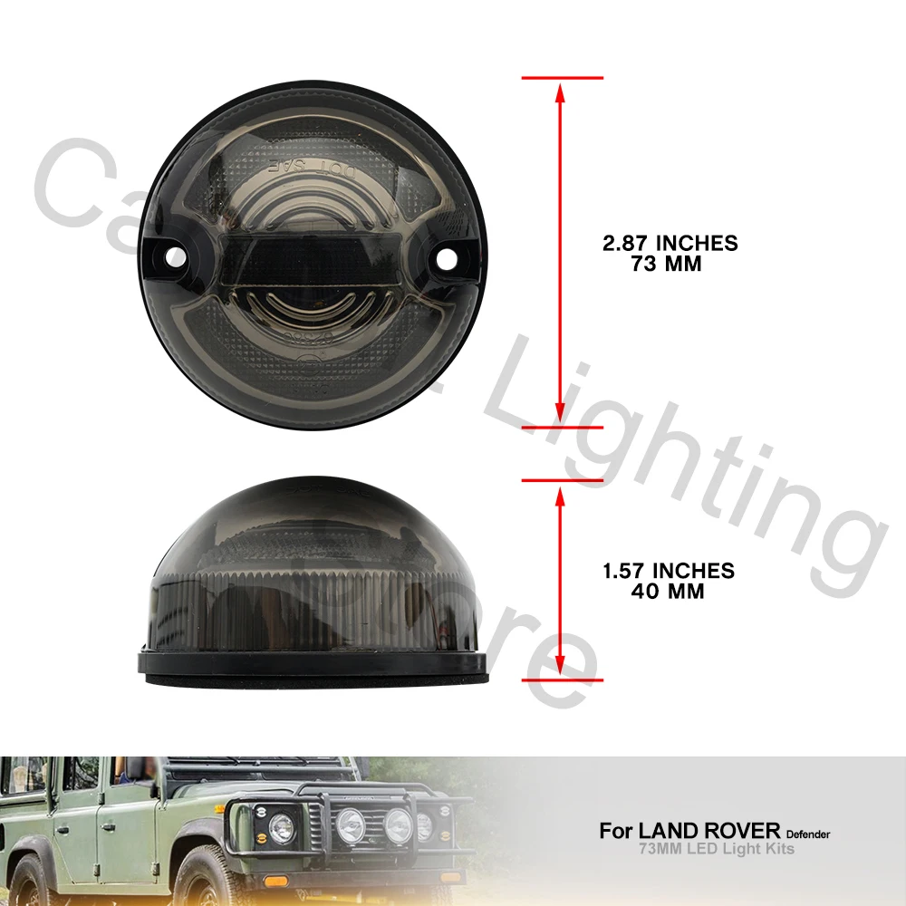 8 шт. задний фонарь 73 мм для Land Rover Defender 90 110 130 1995-2016