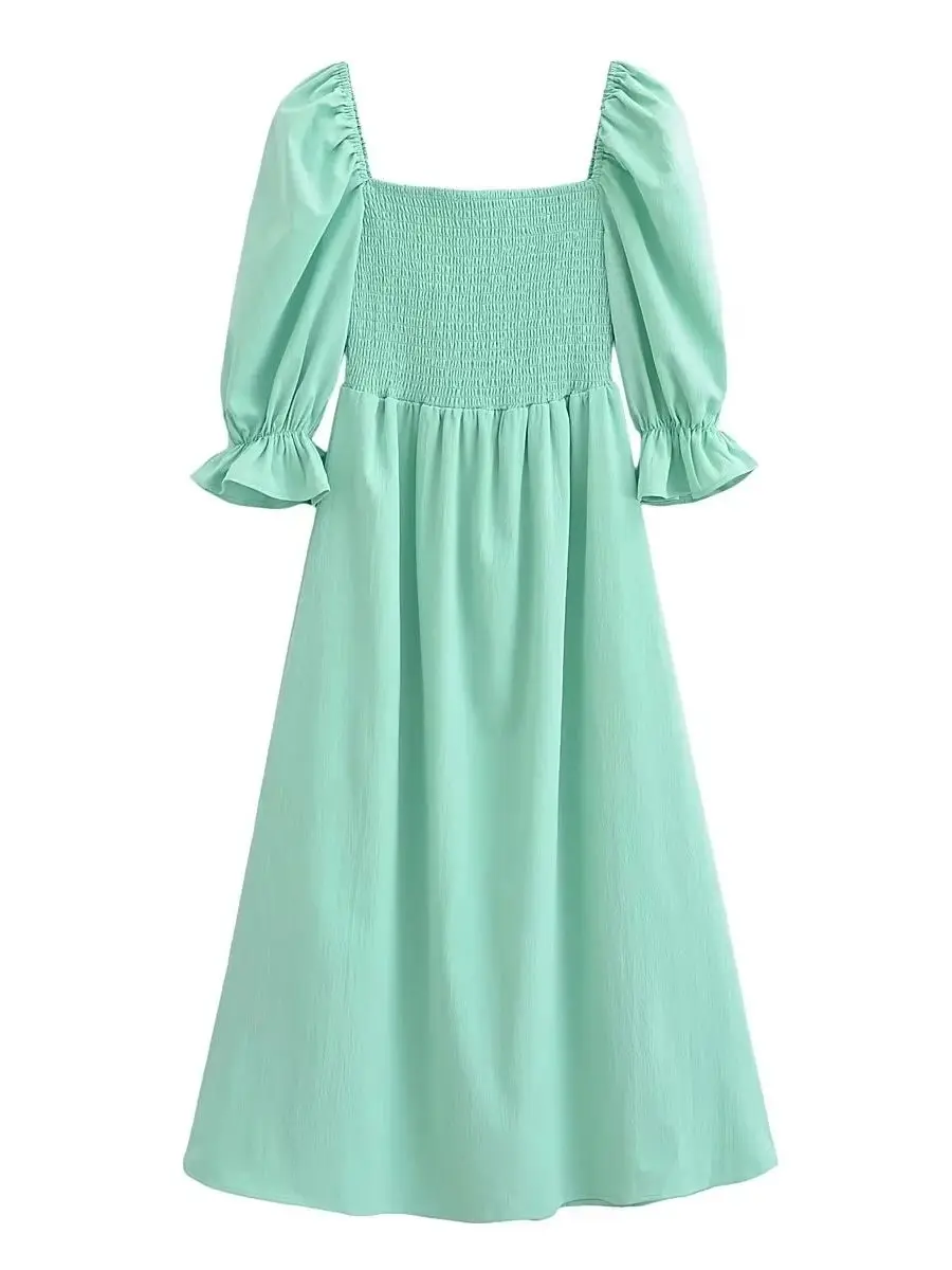 Платье KAOPU ZA женское с коротким рукавом элегантное однотонное длинное