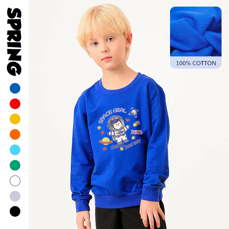 

Детская толстовка, брендовая одежда для девочек, пуловер с длинным рукавом для маленьких мальчиков и девочек, свитер для малышей, осенняя то...